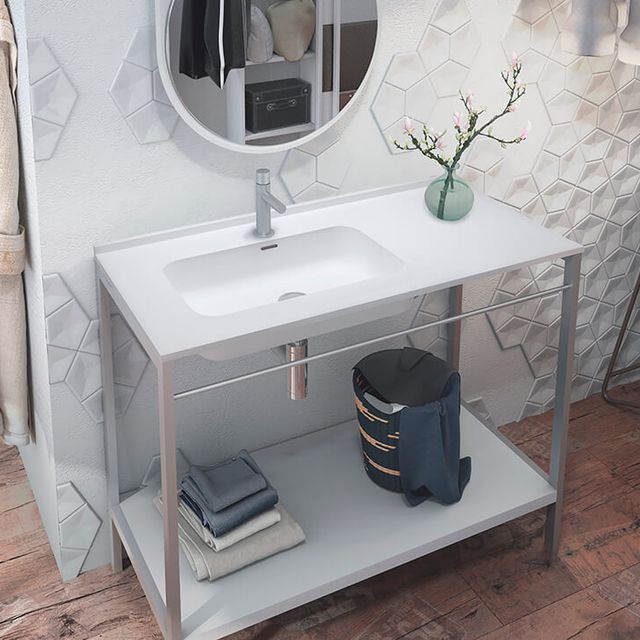 Azulejera Cerámica Cordobesa S.L. lavabo de porcelana sobre mueble etna