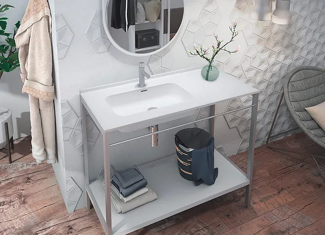 Azulejera Cerámica Cordobesa S.L. lavabo de porcelana sobre mueble