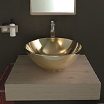 Azulejera Cerámica Cordobesa S.L. lavabo de porcelana decorativo bol oro