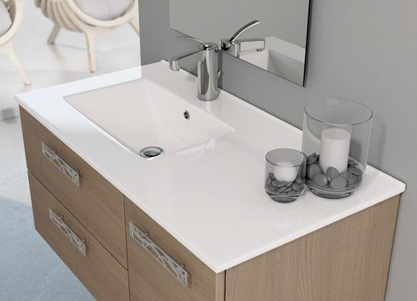 Azulejera Cerámica Cordobesa S.L. lavabo de porcelana sobre mueble thin