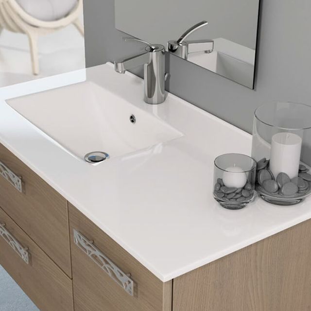 Azulejera Cerámica Cordobesa S.L. lavabo de porcelana sobre mueble thin