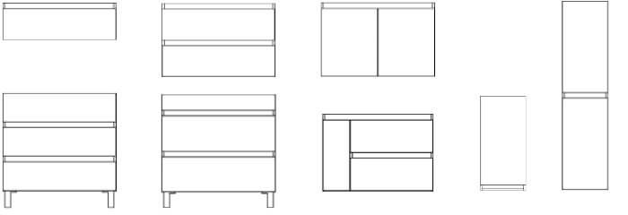 Azulejera Cerámica Cordobesa S.L. Muebles de baño serie box diagrama