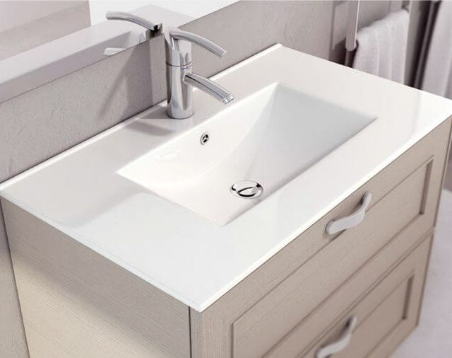 Azulejera Cerámica Cordobesa S.L. lavabo de porcelana sobre mueble thin