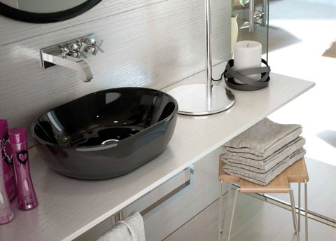Azulejera Cerámica Cordobesa S.L. lavabo de porcelana Mónaco negro