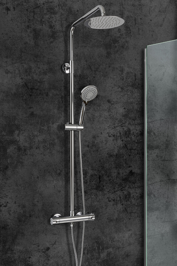 Azulejera Cerámica Cordobesa S.L. conjunto de grifería monomando para ducha serie Bled termostática