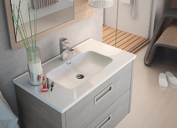 Azulejera Cerámica Cordobesa S.L. lavabo de porcelana sobre mueble etna
