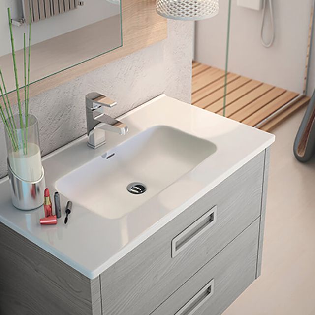 Azulejera Cerámica Cordobesa S.L. lavabo de porcelana sobre mueble etna