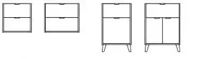 Azulejera Cerámica Cordobesa S.L. Muebles de baño serie midi diagrama