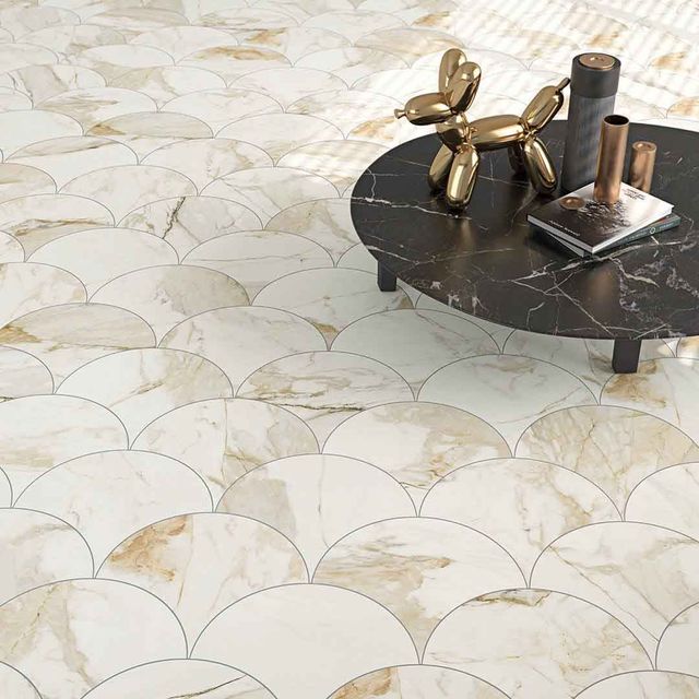Azulejera Cerámica Cordobesa S.L. porcelánico en escama imitación mármol serie nikoi (vives)