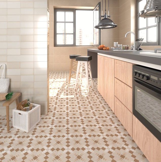 Azulejera Cerámica Cordobesa S.L. porcelánico efecto hidráulico serie Benaco (vives)
