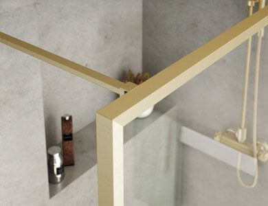 Azulejera Cerámica Cordobesa S.L. mamparas de ducha de hoja fija a medida nordic accesorios barra estabilizadora oro mate