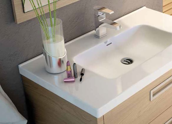 Azulejera Cerámica Cordobesa S.L. lavabo de porcelana sobre mueble etna