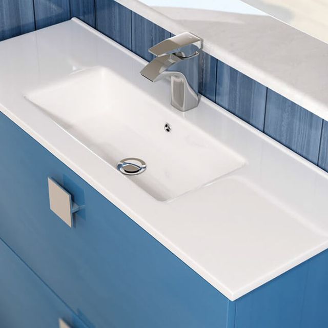 Azulejera Cerámica Cordobesa S.L. lavabo de porcelana sobre mueble quadra