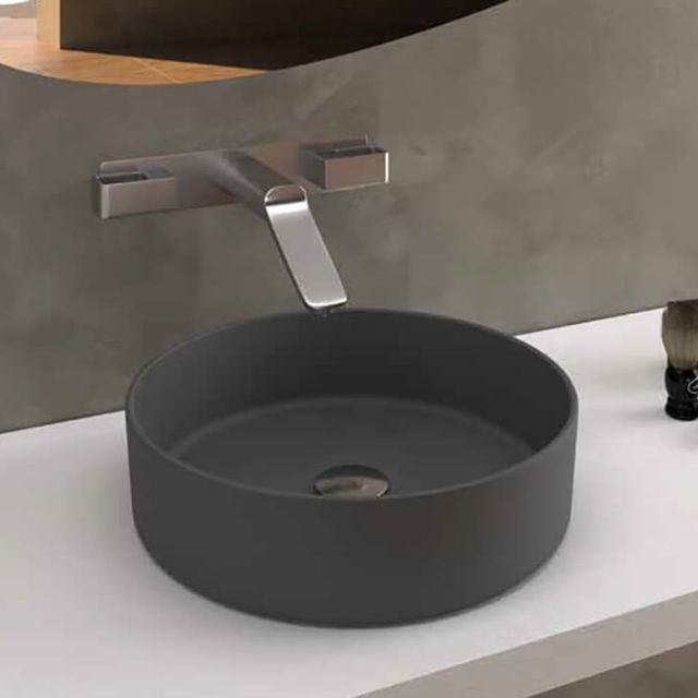 Azulejera Cerámica Cordobesa S.L. lavabo de porcelana extra fino mate osiris gris oscuro