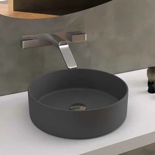 Azulejera Cerámica Cordobesa S.L. lavabo de porcelana extra fino mate osiris gris oscuro